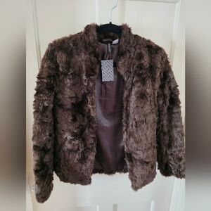 H&M Brown Faux Fur Jacket
